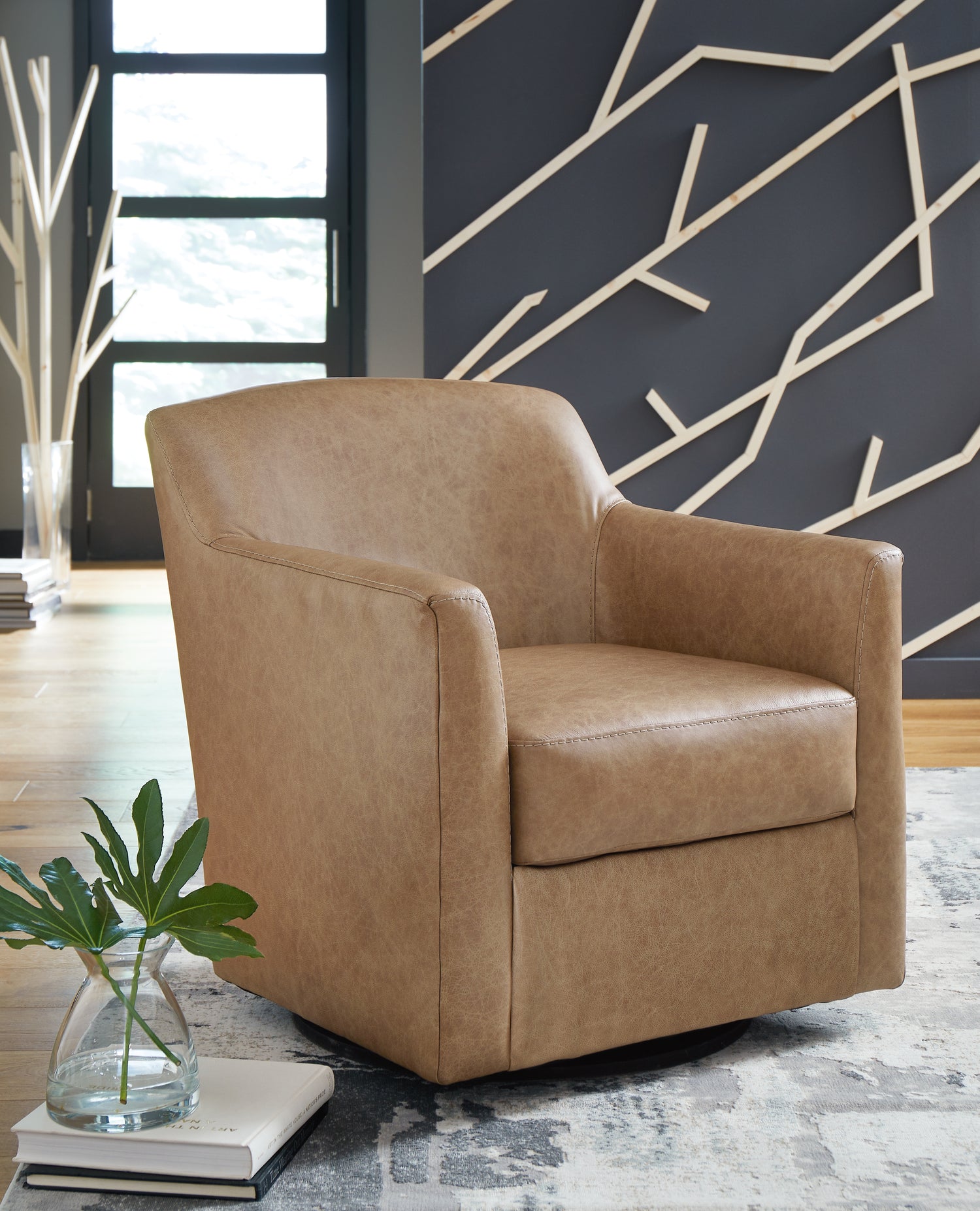 Furniture City Houma - Ashley Furniture - Bradney Swivel Accent Chair - Swivel Accent Chair / Tumbleweed - A3000323