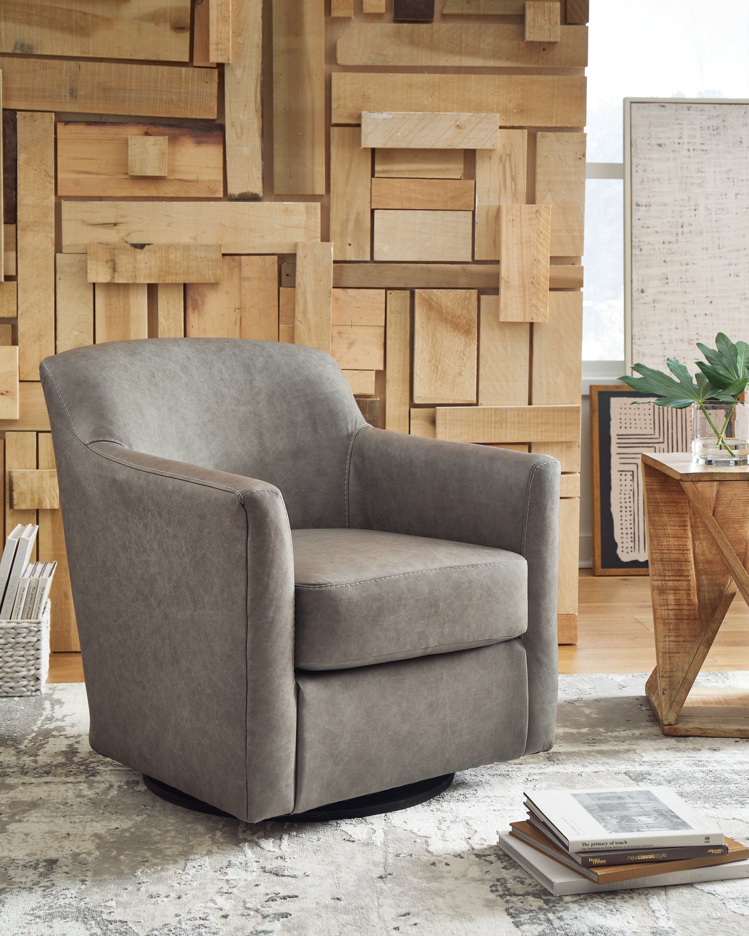 Furniture City Houma - Ashley Furniture - Bradney Swivel Accent Chair - Swivel Accent Chair / Fossil - A3000324