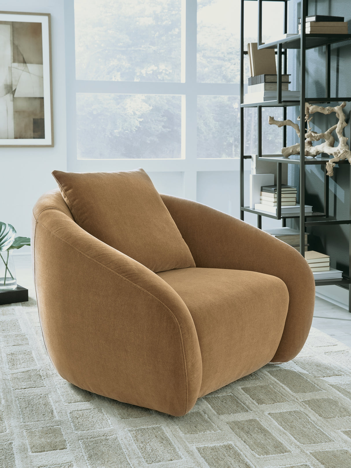 Furniture City Houma - Ashley Furniture - Yahya Swivel Accent Chair - Swivel Accent Chair / Camel - A3000781
