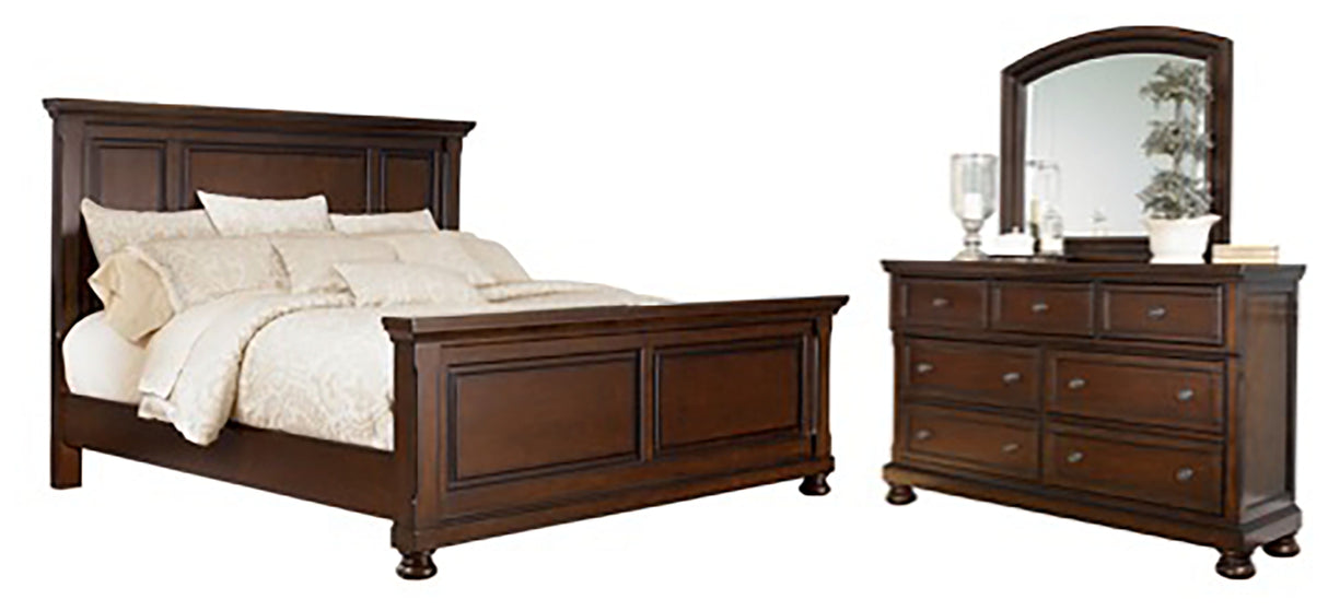 Furniture City Houma - Ashley Furniture - Porter Queen Panel Bed, Dresser and Mirror - Queen Panel Bed, Dresser and Mirror - B697B3