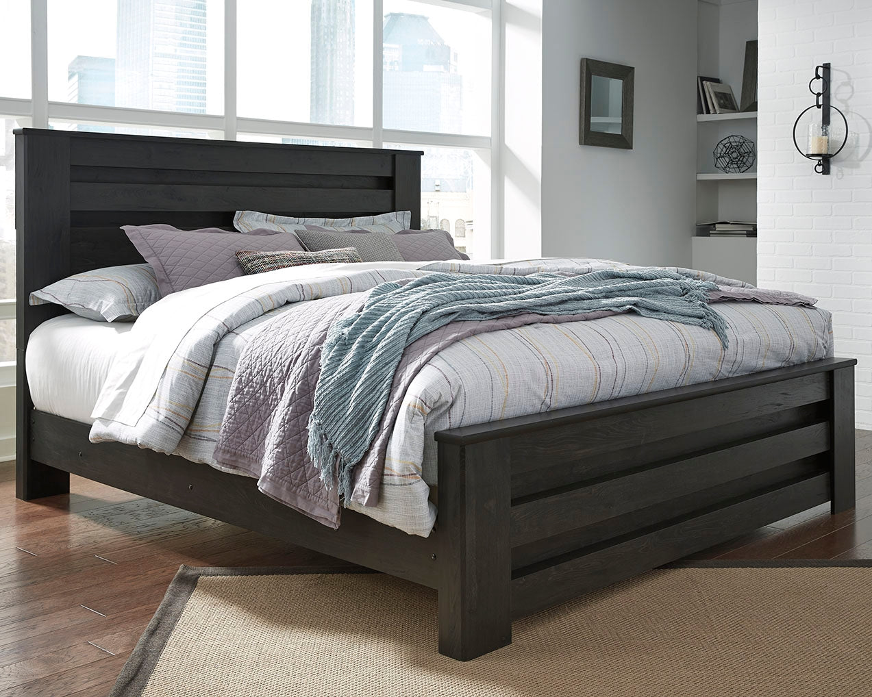 Furniture City Houma - Ashley Furniture - Brinxton King Panel Bed - King Panel Bed - B249B4
