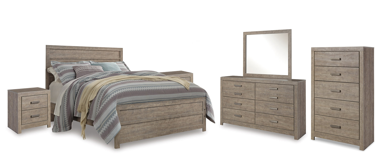 Furniture City Houma - Ashley Furniture - Culverbach Queen Panel Bed with Dresser and Mirror, Chest and 2 Nightstands - Queen Panel Bed with Dresser, Mirror, Chest and 2 Nightstands - B070B13