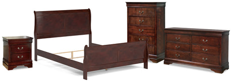 Furniture City Houma - Ashley Furniture - Alisdair Queen Sleigh Bed, Dresser, Mirror, 2 Chests and 2 Nightstands - Queen Sleigh Bed, Dresser, Mirror, 2 Chests and 2 Nightstands - B376B29