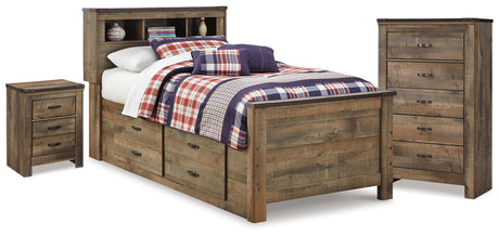 Furniture City Houma - Ashley Furniture - Trinell Twin Storage Bed, Chest and Nightstand - Twin Storage Bed, Chest and Nightstand - B446B92