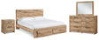 Furniture City Houma - Ashley Furniture - Hyanna Queen Panel Storage Bed, Dresser, Mirror and Nightstand - Queen Panel Storage Bed, Dresser, Mirror and Nightstand - B1050B15