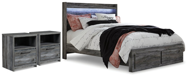 Furniture City Houma - Ashley Furniture - Baystorm Queen Panel Storage Bed and 2 Nightstands - Queen Panel Storage Bed and 2 Nightstands - B221B84