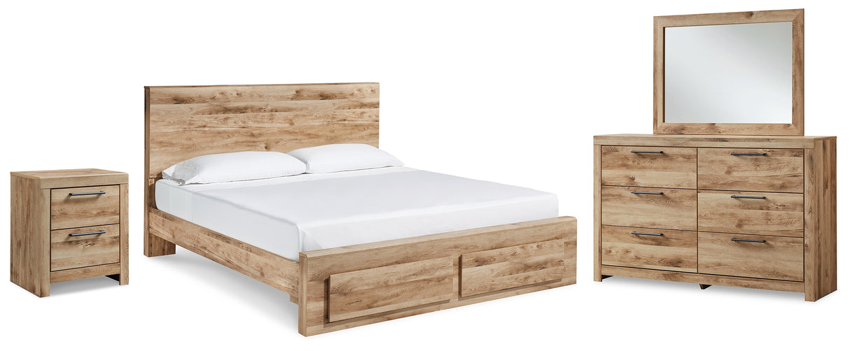 Furniture City Houma - Ashley Furniture - Hyanna King Panel Storage Bed, Dresser, Mirror and Nightstand - King Panel Storage Bed, Dresser, Mirror and Nightstand - B1050B16
