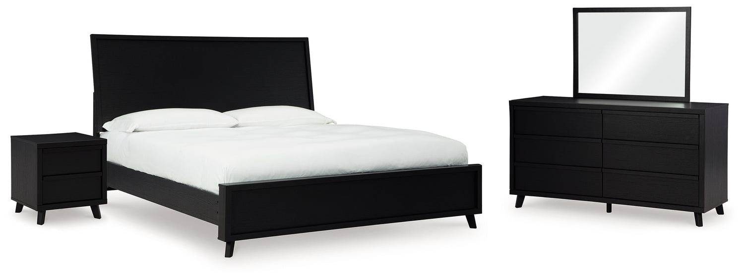Danziar King Panel Bed, Dresser, Mirror and Nightstand