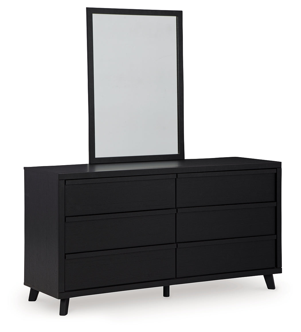 Danziar Queen Slat Panel Bed, Dresser and Mirror