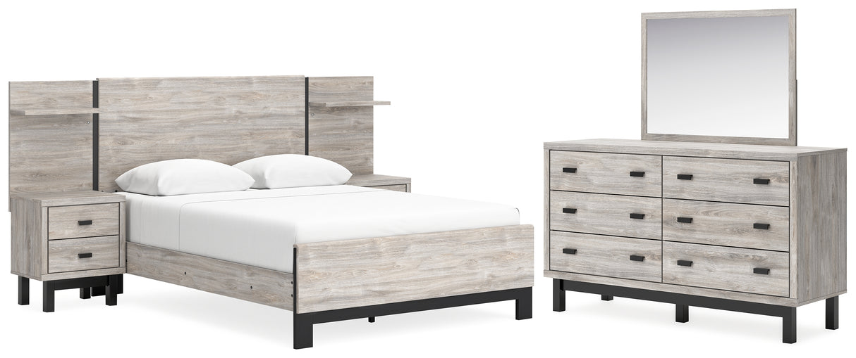 Furniture City Houma - Ashley Furniture - Vessalli Queen Panel Bed with Extensions, Dresser and Mirror - Queen Panel Bed with Extensions, Dresser and Mirror - B1036B6