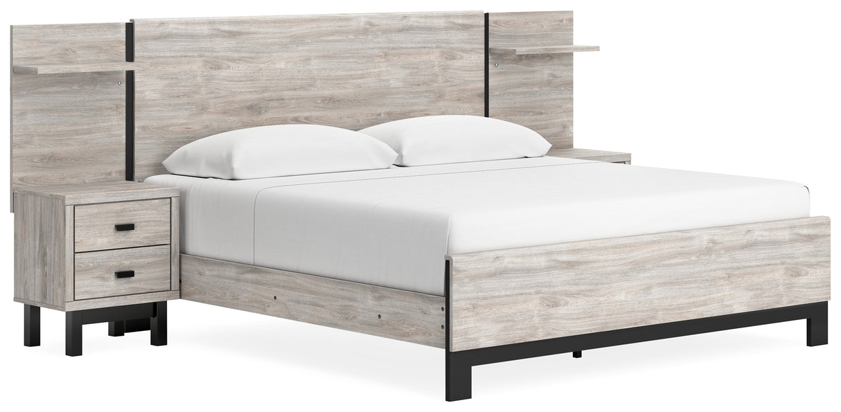 Vessalli King Panel Bed, Dresser, Mirror and 2 Nightstands