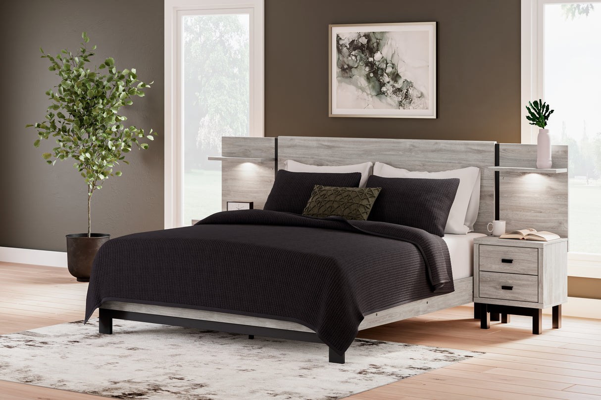 Furniture City Houma - Ashley Furniture - Vessalli King Panel Bed with Extensions - King Panel Bed with Extensions - B1036B8