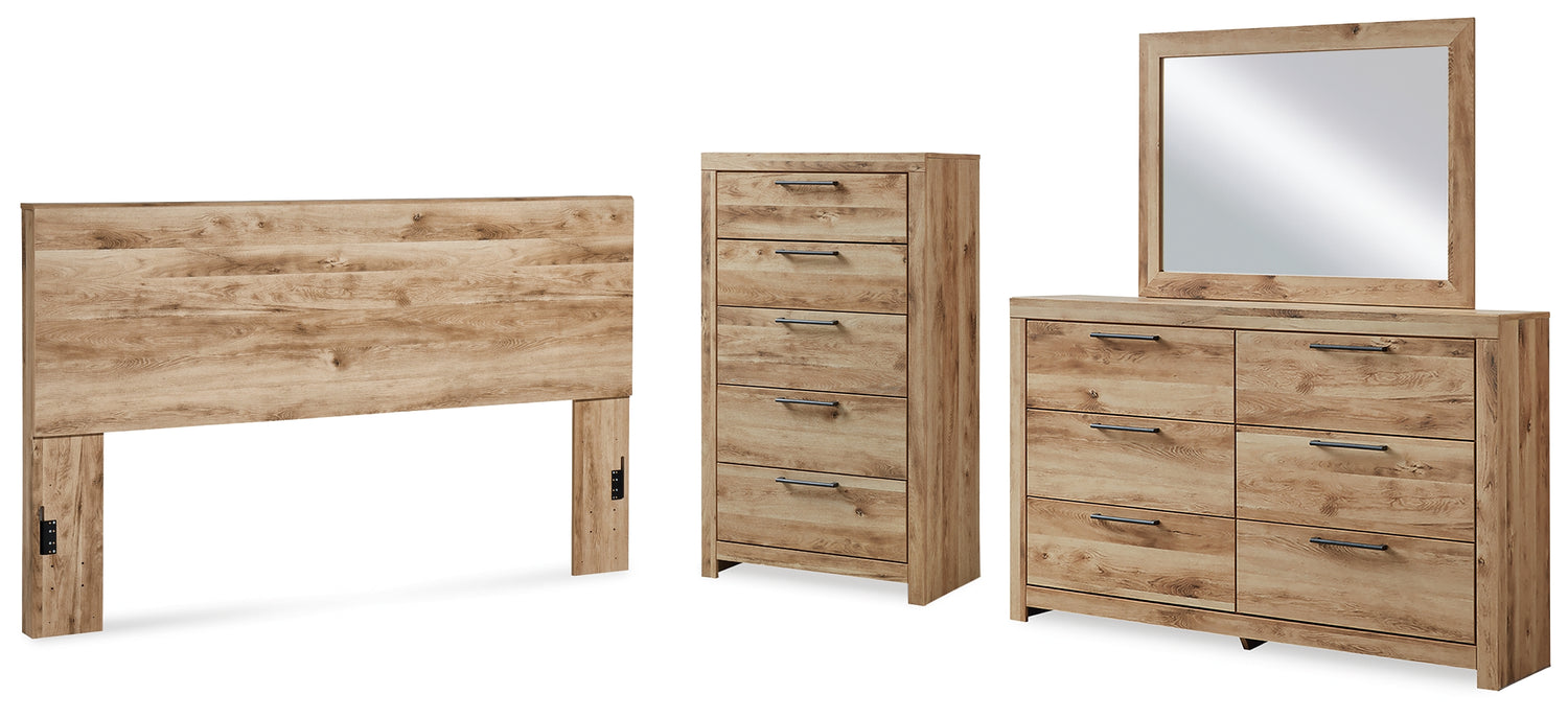 Furniture City Houma - Ashley Furniture - Hyanna King Panel Headboard, Dresser, Mirror and Chest - King Panel Headboard, Dresser, Mirror and Chest - B1050B58