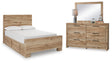 Furniture City Houma - Ashley Furniture - Hyanna Full Panel Bed with 2 Side Storage, Dresser and Mirror - Full Panel Bed with 2 Side Storage, Dresser and Mirror - B1050B31