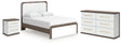 Furniture City Houma - Ashley Furniture - Kendanport Queen Upholstered Bed, Dresser and Nightstand - Queen Upholstered Bed, Dresser and Nightstand - PCB1108B9