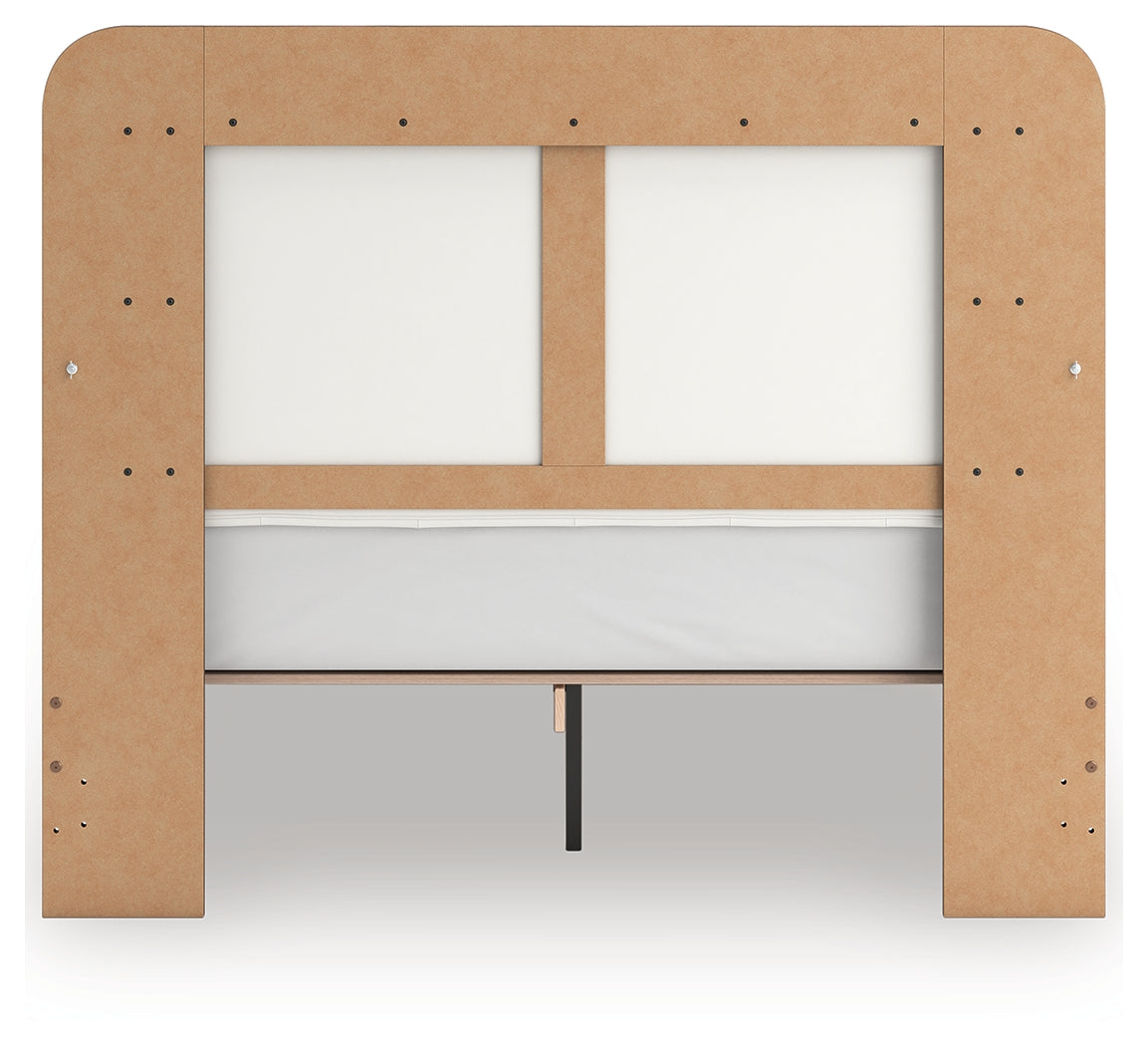 Kendanport Queen Upholstered Bed, Dresser and Nightstand