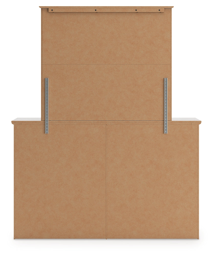 Makidern Queen Panel Storage Bed, Dresser and Mirror