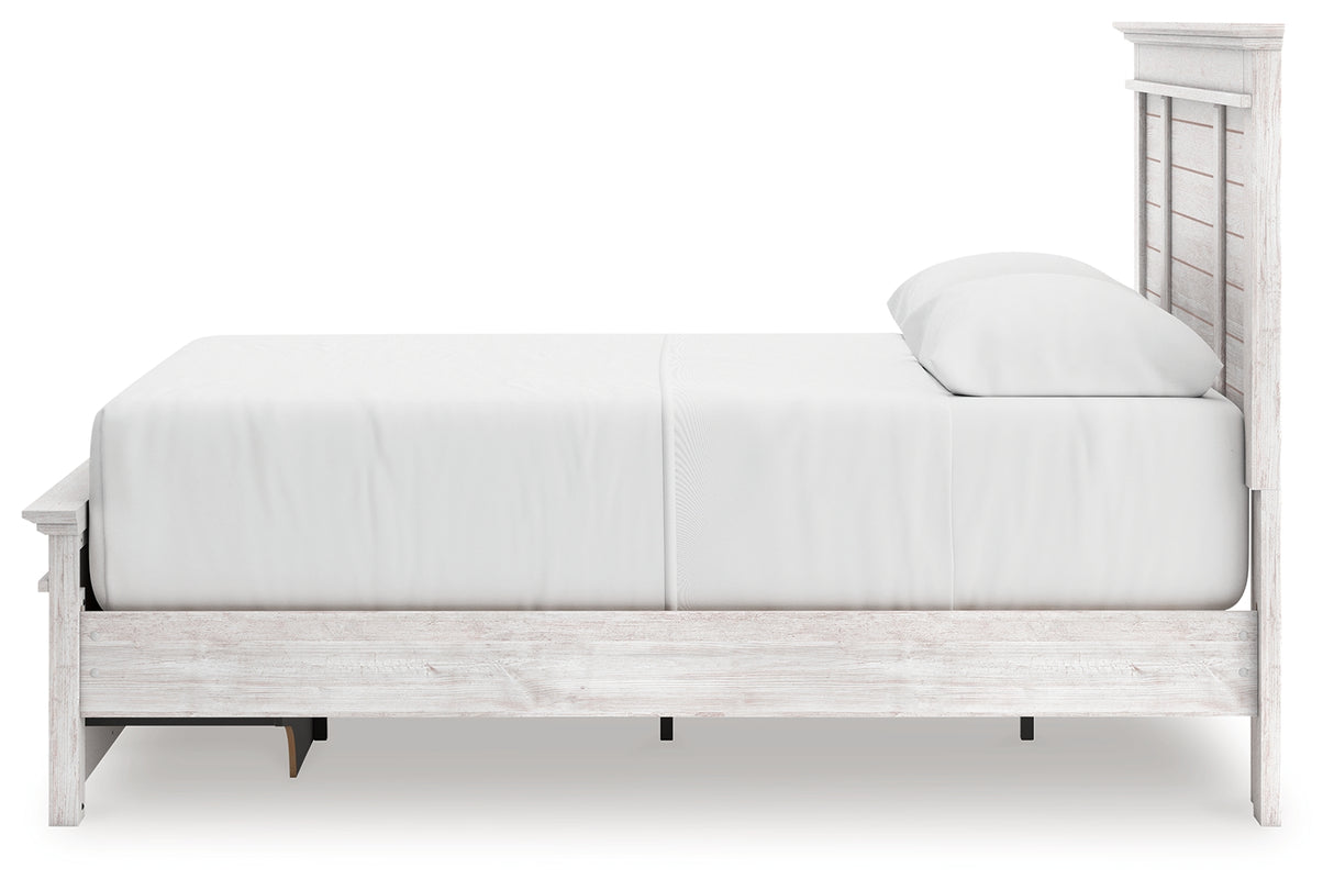 Makidern Queen Panel Storage Bed, Dresser and Mirror