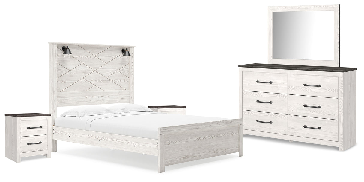 Furniture City Houma - Ashley Furniture - Gerridan Queen Panel Bed, Dresser, Mirror, and 2 Nightstands - Queen Panel Bed, Dresser, Mirror, and 2 Nightstands - B1190B17