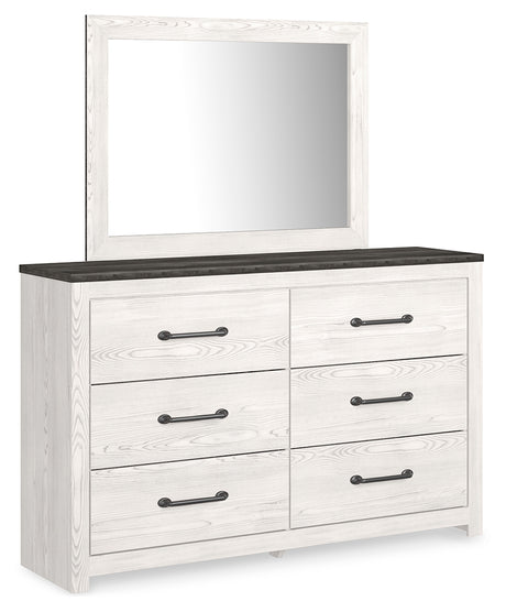 Furniture City Houma - Ashley Furniture - Gerridan Queen Panel Bed with Dresser and Mirror, Chest and Nightstand - Queen Panel Bed with Dresser, Mirror, Chest and Nightstand / White/Gray - B1190B14
