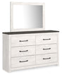 Furniture City Houma - Ashley Furniture - Gerridan Queen Panel Bed with Dresser and Mirror, Chest and 2 Nightstands - Queen Panel Bed with Dresser, Mirror, Chest and 2 Nightstands / White/Gray - B1190B13