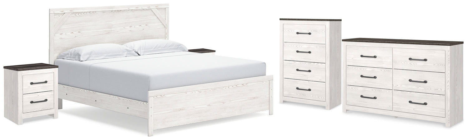 Furniture City Houma - Ashley Furniture - Gerridan King Panel Bed, Dresser, Chest and 2 Nightstands - King Panel Bed, Dresser, Chest and 2 Nightstands - B1190B27