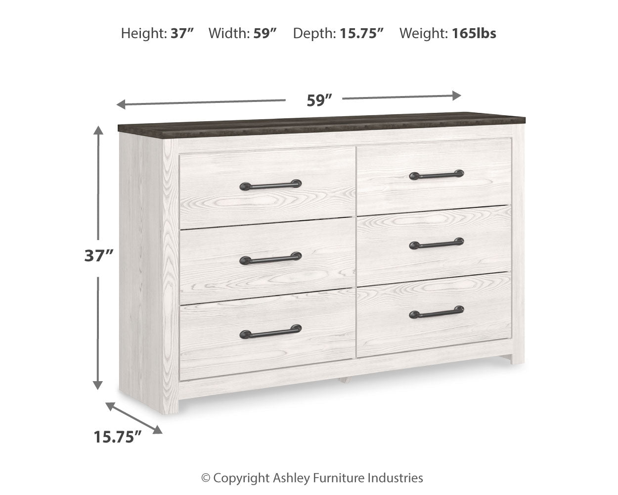 Gerridan Queen Panel Bed, Dresser and 2 Nightstands