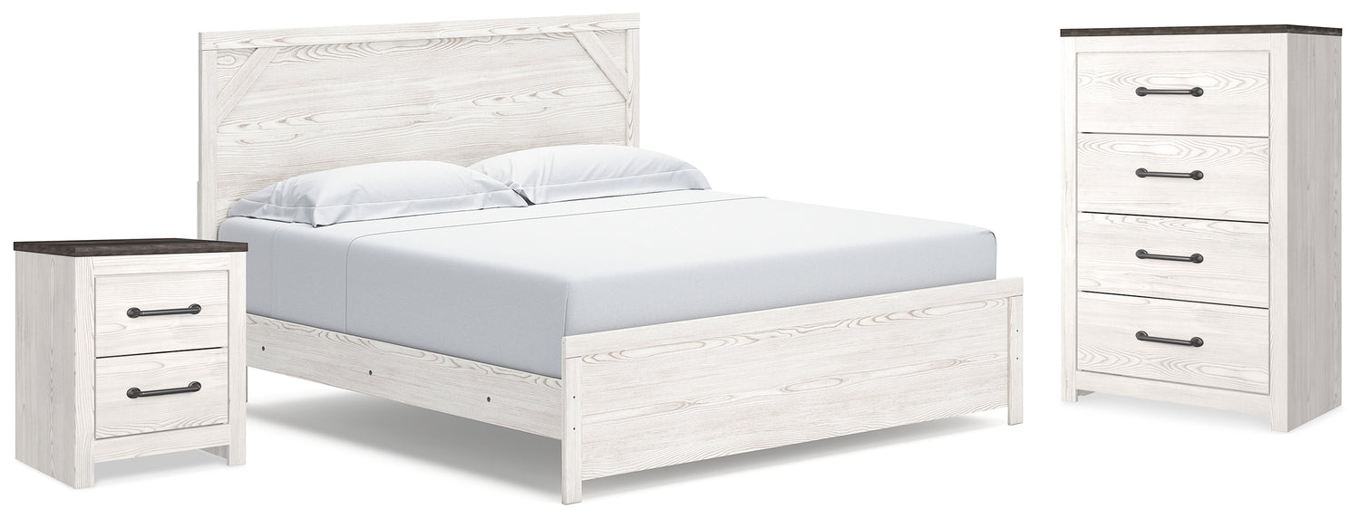 Furniture City Houma - Ashley Furniture - Gerridan King Panel Bed, Chest and Nightstand - King Panel Bed, Chest and Nightstand - B1190B35