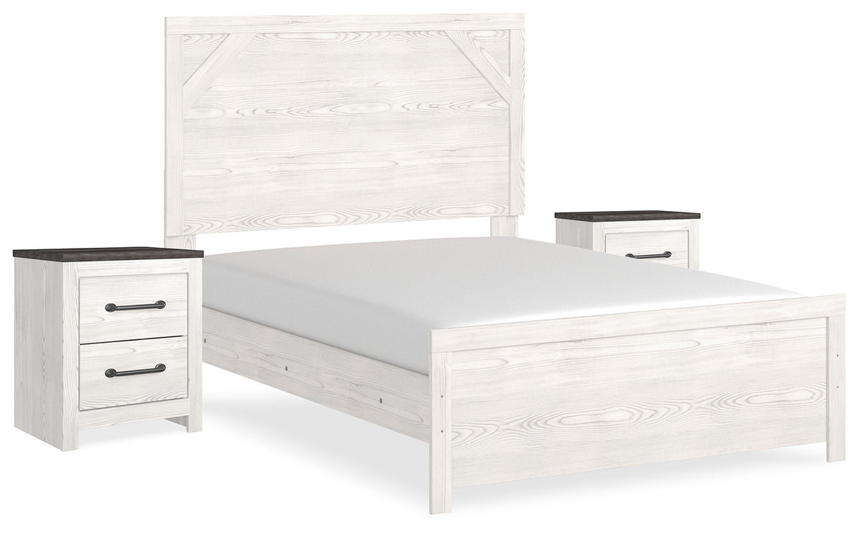 Furniture City Houma - Ashley Furniture - Gerridan Full Panel Bed and 2 Nightstands - Full Panel Bed and 2 Nightstands - B1190B12