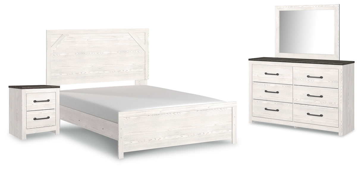 Furniture City Houma - Ashley Furniture - Gerridan Queen Bed with Mirrored Dresser and Nightstand - Queen Bed with Mirrored Dresser and Nightstand - B1190B11