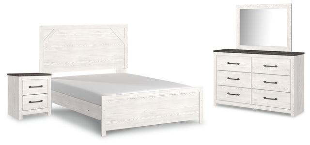 Furniture City Houma - Ashley Furniture - Gerridan Queen Bed with Mirrored Dresser and Nightstand - Queen Bed with Mirrored Dresser and Nightstand - B1190B11