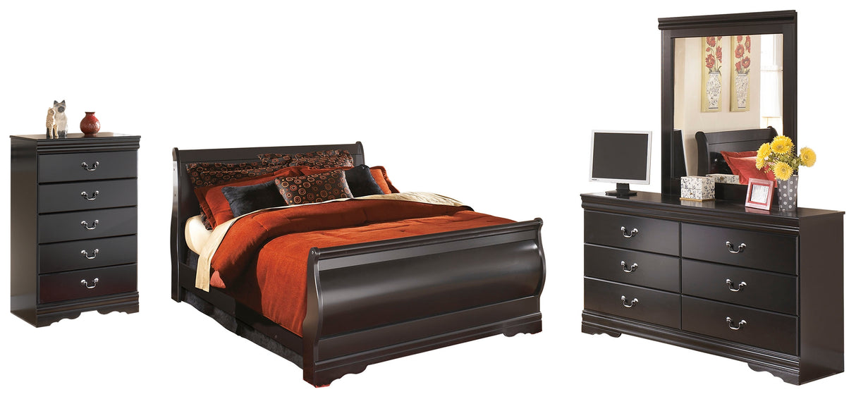 Furniture City Houma - Ashley Furniture - Huey Vineyard Queen Sleigh Bed with Dresser, Mirror and Chest of Drawers - Queen Sleigh Bed with Dresser, Mirror and Chest of Drawers - B128B23
