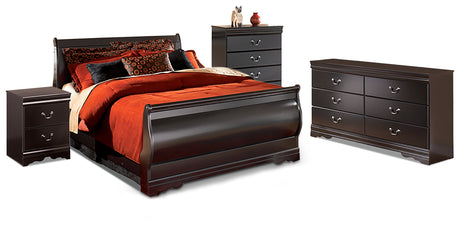 Furniture City Houma - Ashley Furniture - Huey Vineyard Queen Sleigh Bed, Dresser, Chest and Nightstand - Queen Sleigh Bed, Dresser, Chest and Nightstand - B128B19
