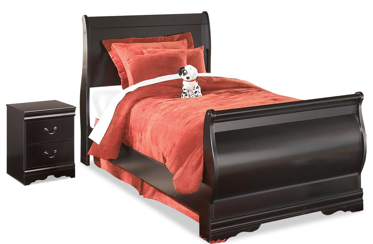 Furniture City Houma - Ashley Furniture - Huey Vineyard Twin Sleigh Bed and Nightstand - Twin Sleigh Bed and Nightstand - B128B41