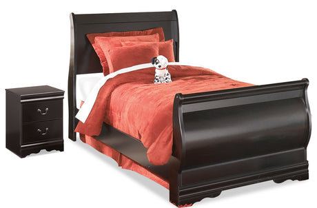 Furniture City Houma - Ashley Furniture - Huey Vineyard Twin Sleigh Bed and Nightstand - Twin Sleigh Bed and Nightstand - B128B41