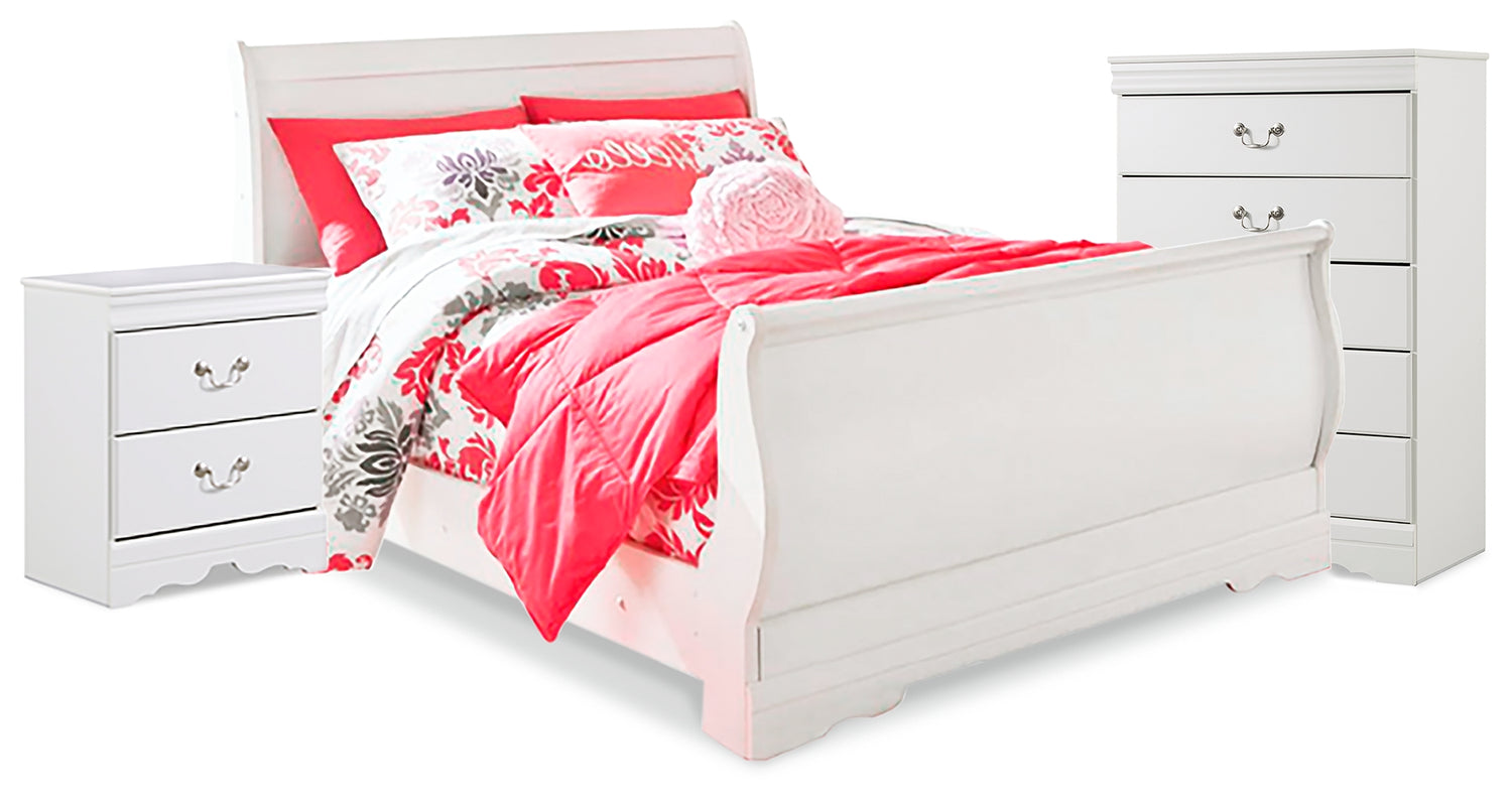 Furniture City Houma - Ashley Furniture - Anarasia Full Sleigh Bed, Chest and Nightstand - Full Sleigh Bed, Chest and Nightstand - B129B22