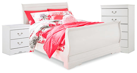 Furniture City Houma - Ashley Furniture - Anarasia Full Sleigh Bed, Chest and Nightstand - Full Sleigh Bed, Chest and Nightstand - B129B22