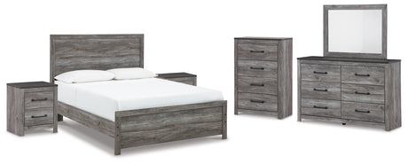 Furniture City Houma - Ashley Furniture - Bronyan Queen Panel Bed, Dresser, Mirror, Chest and 2 Nightstands - Queen Panel Bed, Dresser, Mirror, Chest and 2 Nightstands - B1290B10