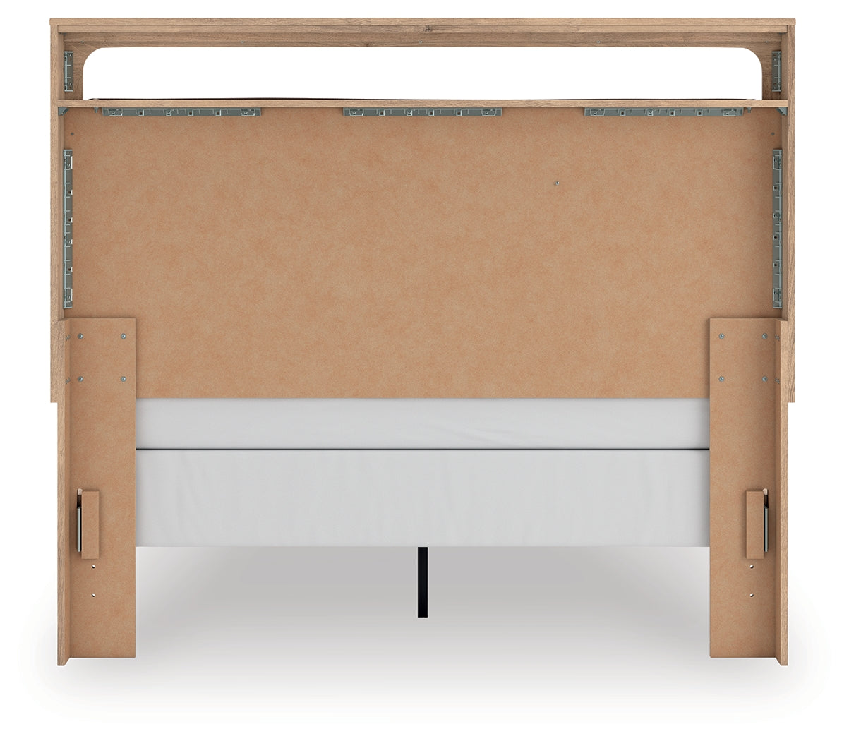 Kinlanni Queen Upholstered Panel Bed, Dresser and Mirror