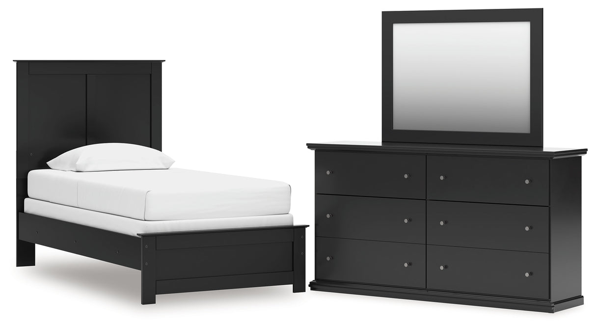 Furniture City Houma - Ashley Furniture - Maribel Twin Panel Bed, Dresser and Mirror - Twin Panel Bed, Dresser and Mirror - B138B71