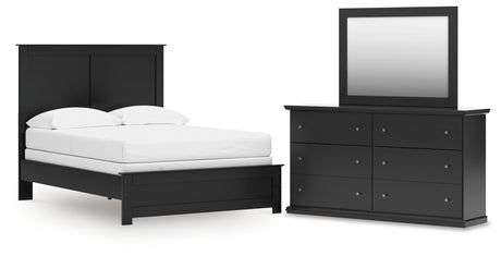 Maribel Full Panel Bed, Dresser and Mirror