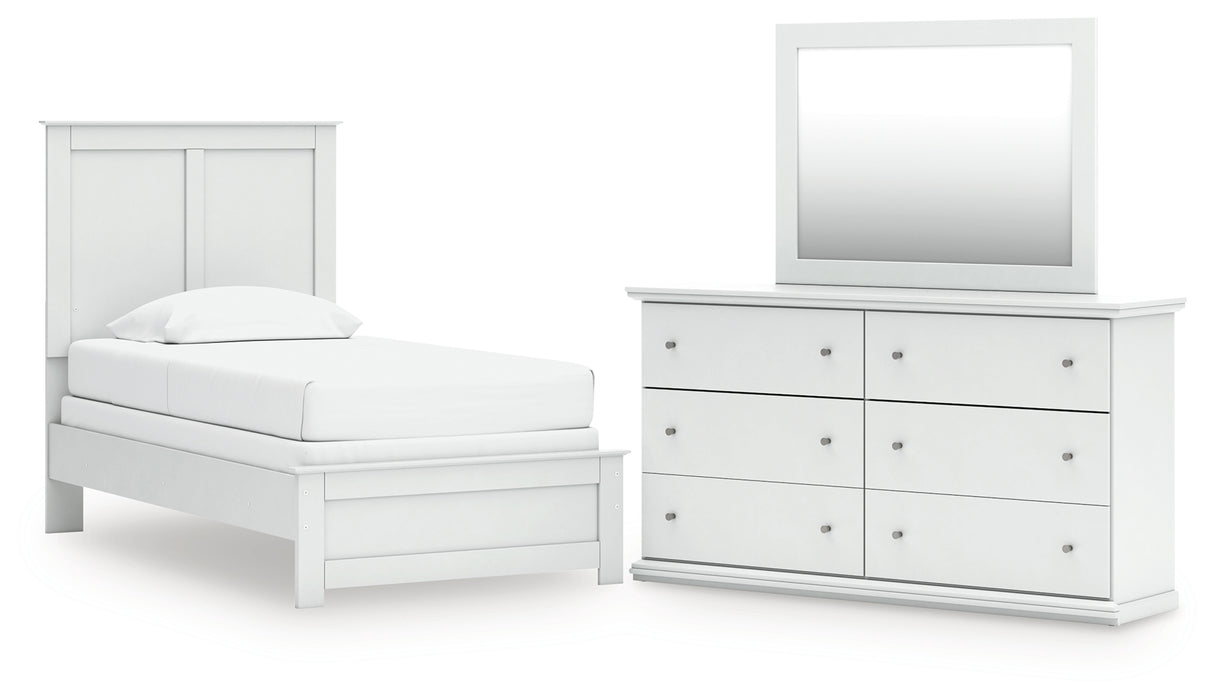 Furniture City Houma - Ashley Furniture - Bostwick Shoals Twin Panel Bed, Dresser and Mirror - Twin Panel Bed, Dresser and Mirror - B139B70