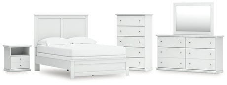 Furniture City Houma - Ashley Furniture - Bostwick Shoals Full Panel Bed, Dresser, Mirror, Chest, and Nightstand - Full Panel Bed, Dresser, Mirror, Chest, and Nightstand - B139B61