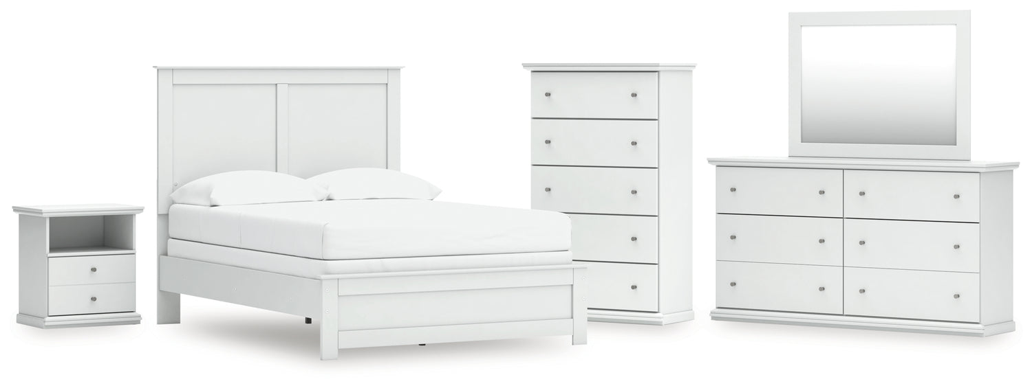 Bostwick Shoals Full Panel Bed, Dresser, Mirror, Chest, and Nightstand