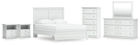 Furniture City Houma - Ashley Furniture - Bostwick Shoals Queen Panel Bed with Mirrored Dresser, Chest and 2 Nightstands - Queen Panel Bed with Mirrored Dresser, Chest and 2 Nightstands - B139B49