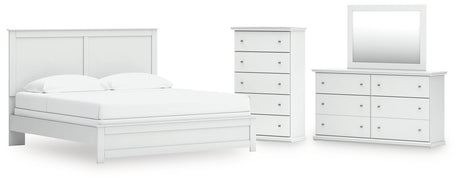 Furniture City Houma - Ashley Furniture - Bostwick Shoals King Panel Bed, Dresser, Mirror and Chest - King Panel Bed, Dresser, Mirror and Chest - B139B54