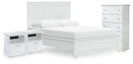 Furniture City Houma - Ashley Furniture - Bostwick Shoals Queen Panel Bed, Chest and 2 Nightstands - Queen Panel Bed, Chest and 2 Nightstands - B139B59