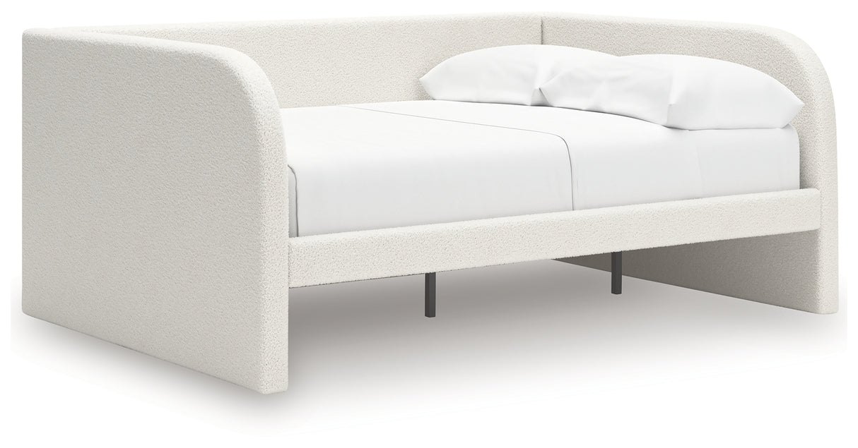 Arloster Full Upholstered Day Bed, Dresser and Mirror