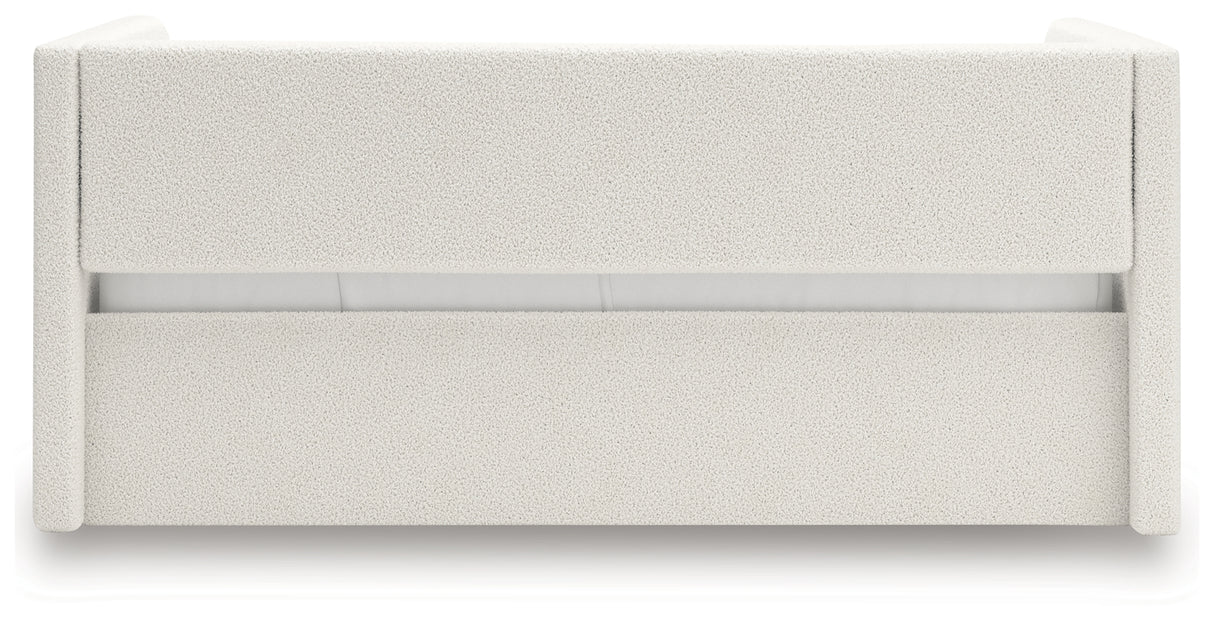 Arloster Full Upholstered Day Bed, Dresser and Mirror