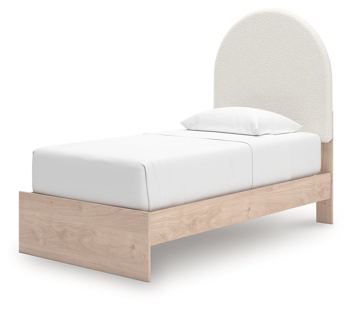 Arloster Twin Upholstered Panel Bed, Dresser and Mirror